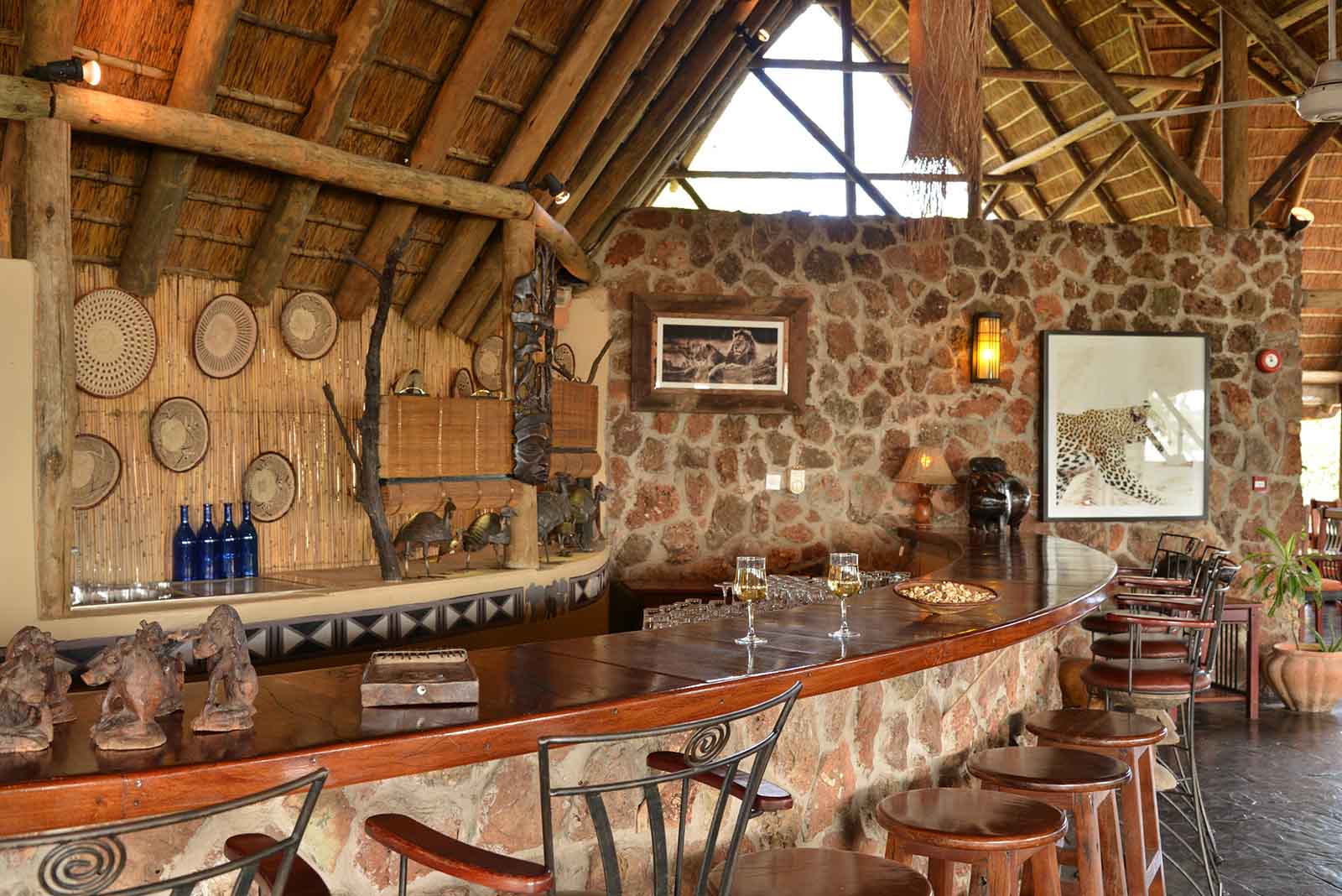 The bar at Muchenje Safari Lodge, just outside Chobe National Park, Botswana