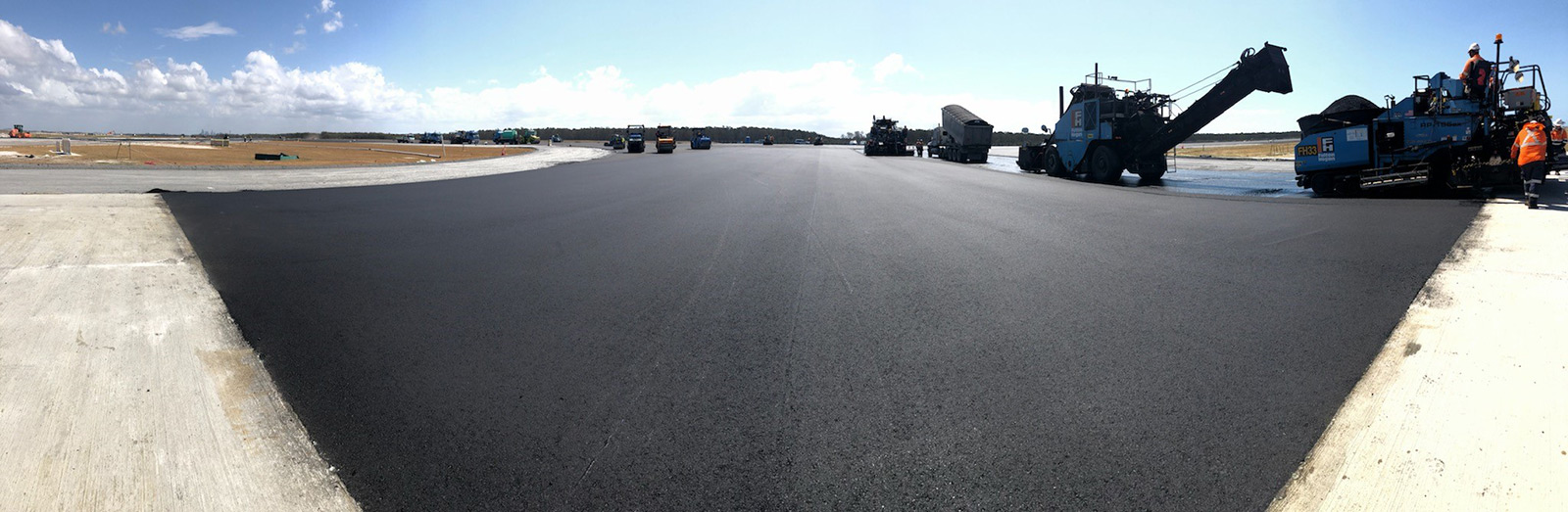 The high strength asphalt layer completed in late September 2019