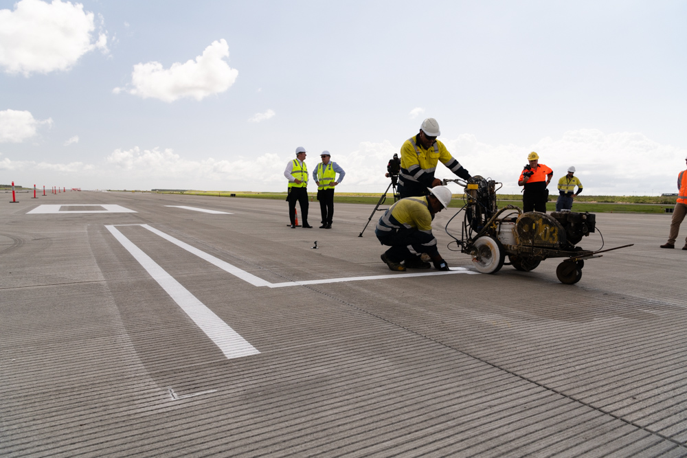 Allstate Line Marking, subcontracted by Skyway, will complete the line marking 