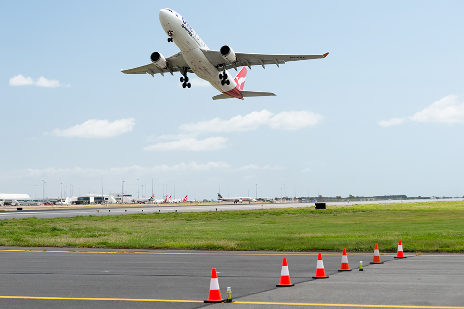 Stop Bars are located 0.3 metres before each runway holding point