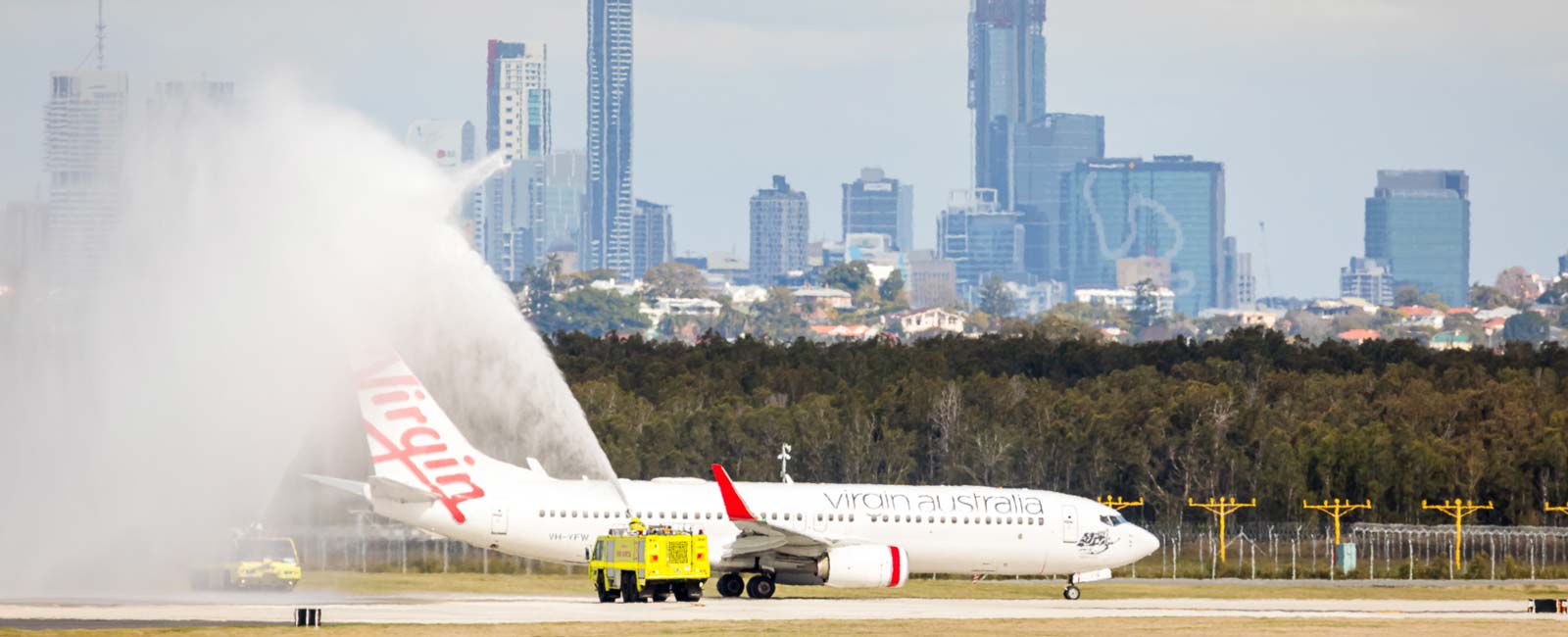 First departure on Brisbane's new runway - Virgin Australia