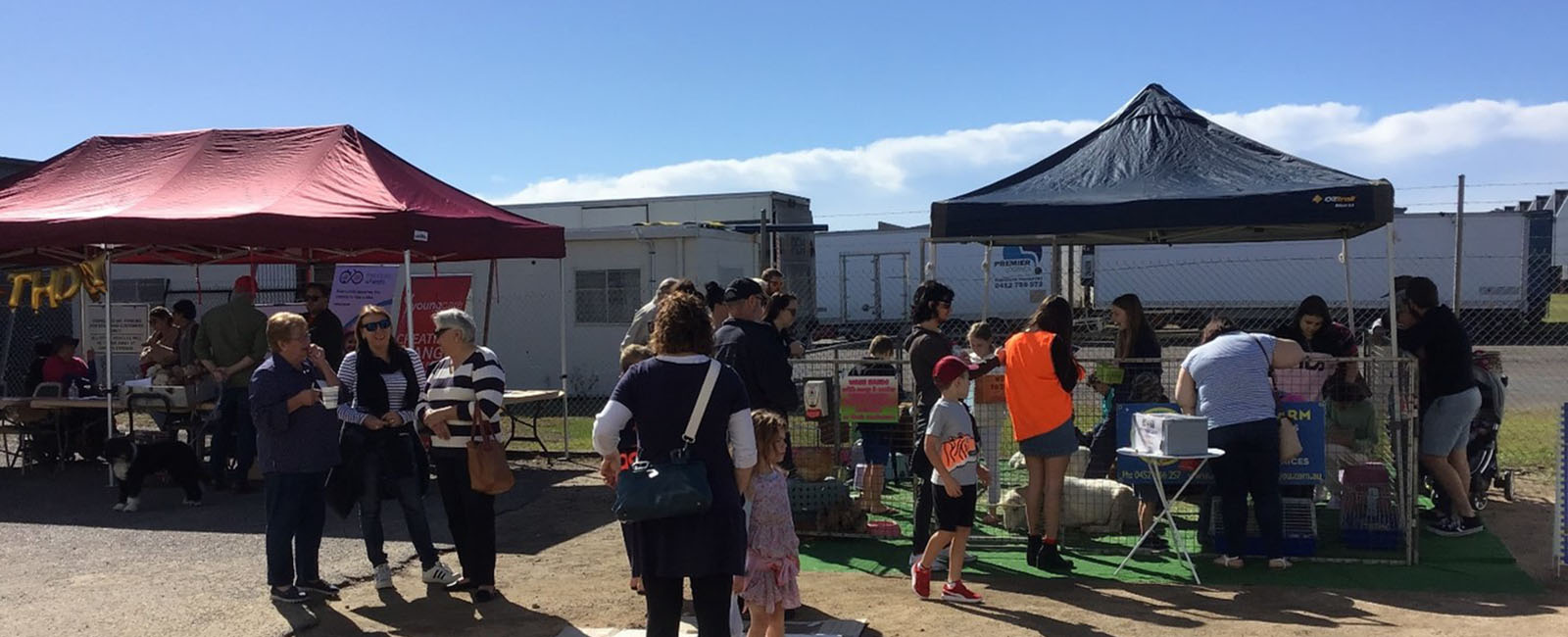 Market stalls on the day of Connected Inc's 10th Anniversary