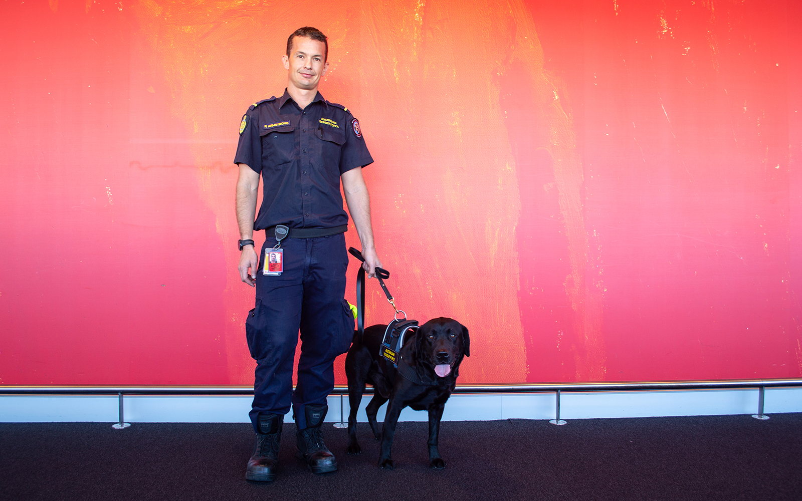 Australian Border Force Officer Rhys and Oggy