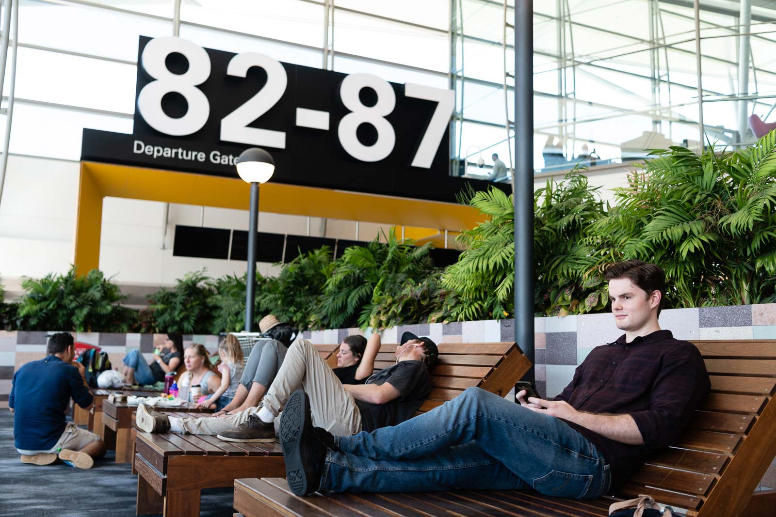 Sun Lounges on Level 3 International Terminal