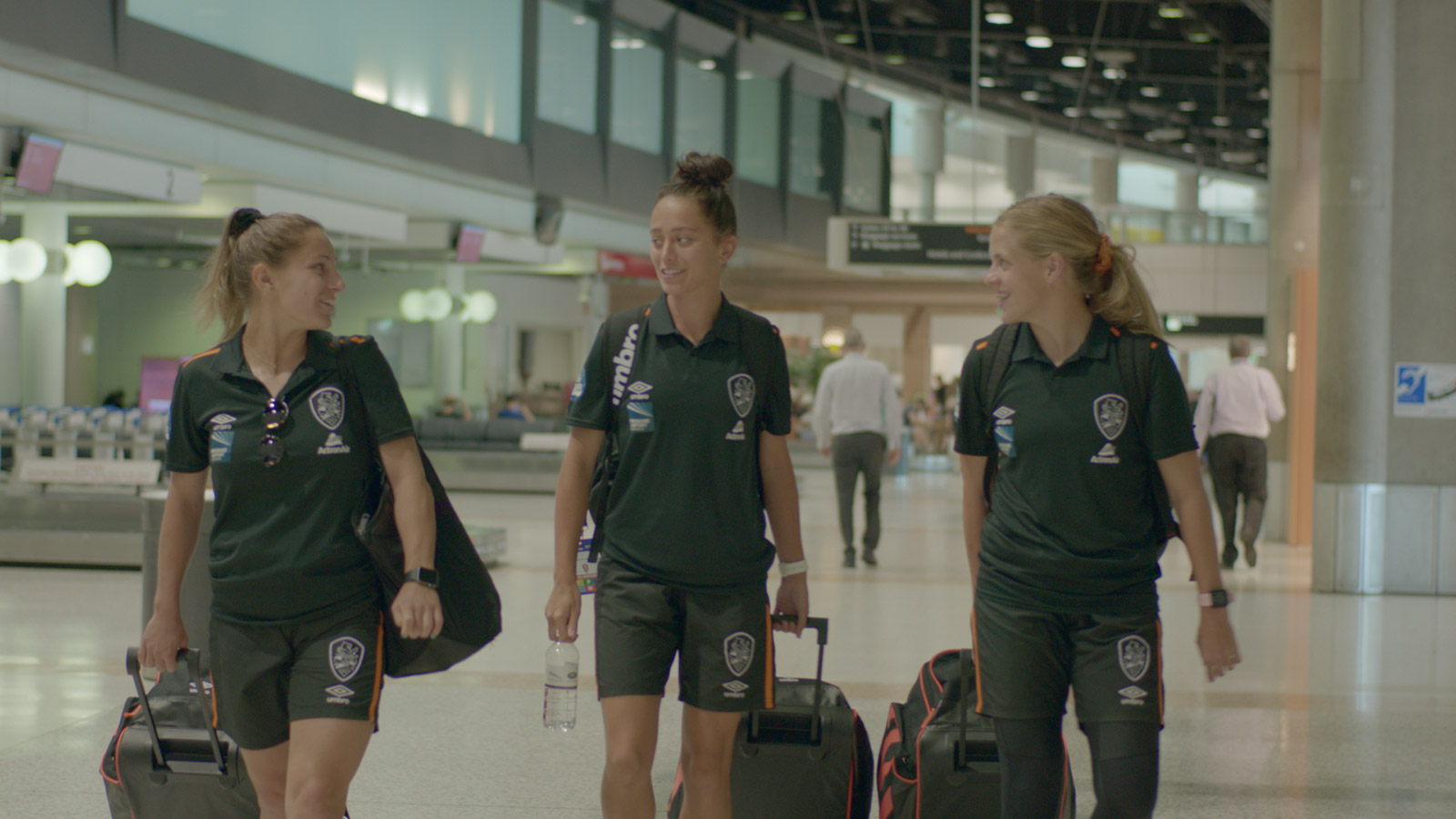The Brisbane Roar W-League team travel interstate for away games frequently