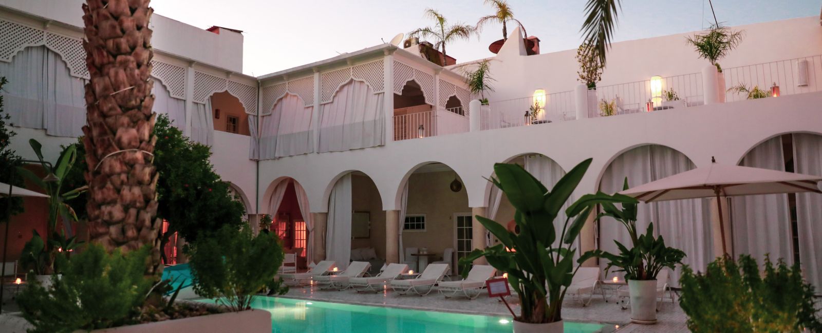 Inside a riad in Marrakech, Morocco