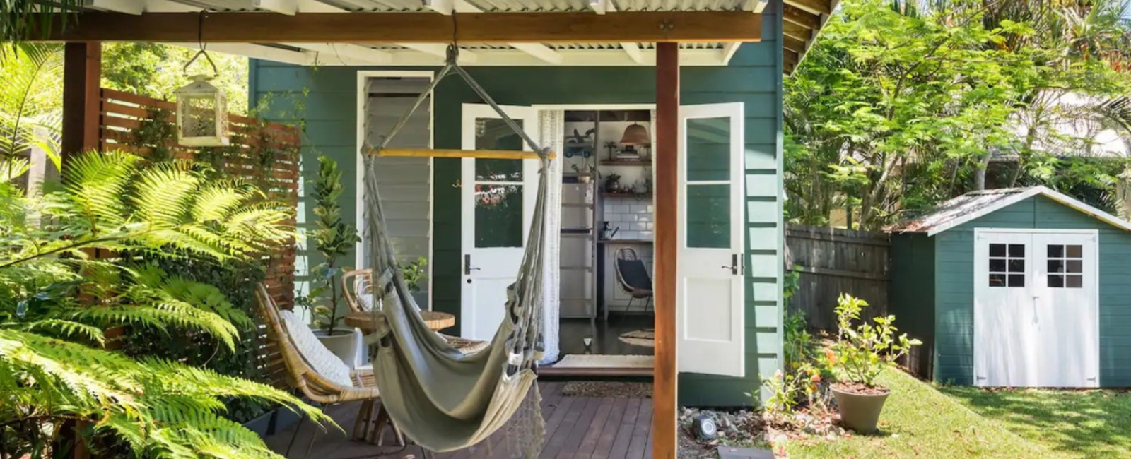 Hale Douglas tiny house with hanging hammock