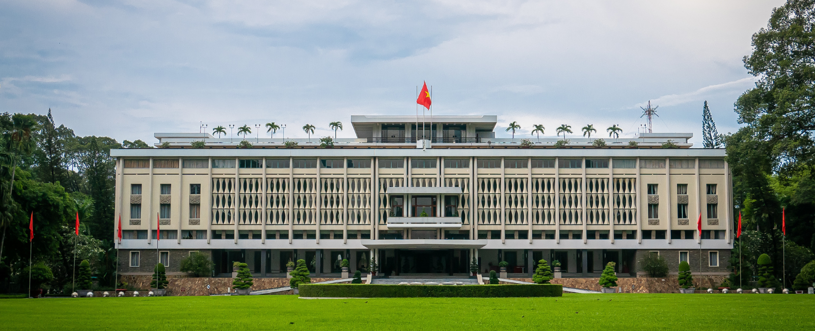 Front of the Independence Palace in Ho Chi Minh