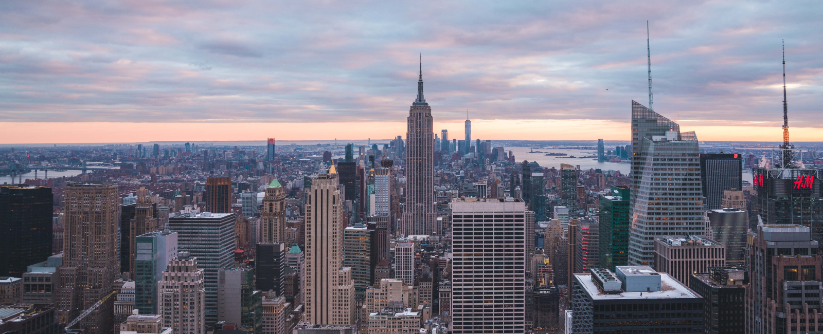 Skyline of buildings in New York City