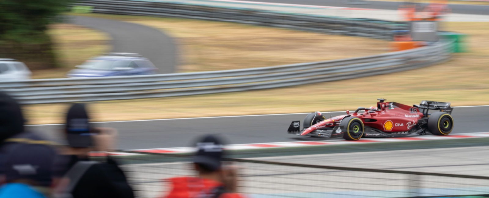 Charles LeClerc in Ferrari at Hungarian Grand Prix