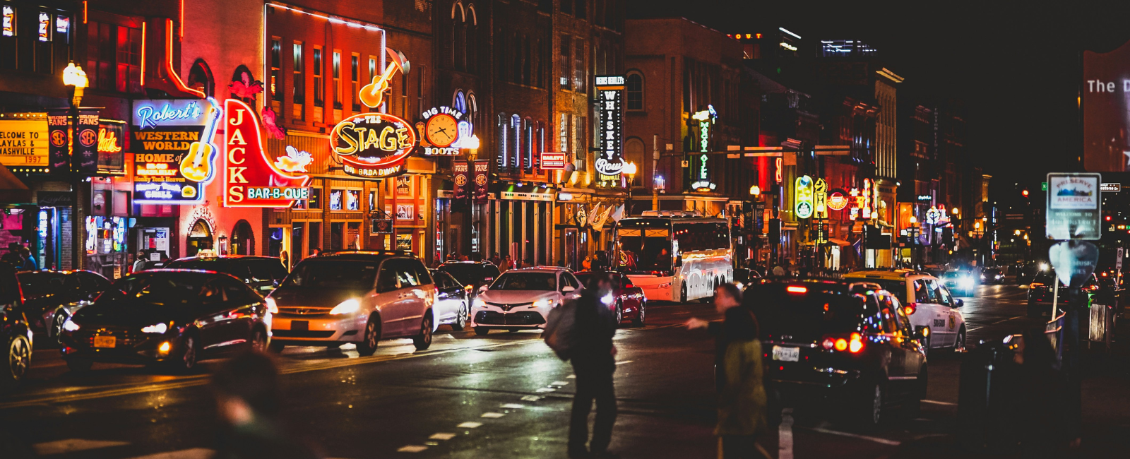 Street lights at nighttime in Nashville