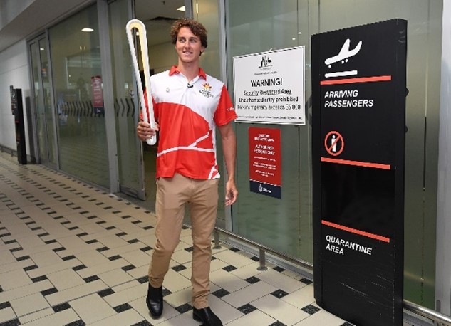 Queens Baton Relay at Brisbane Airport 2017