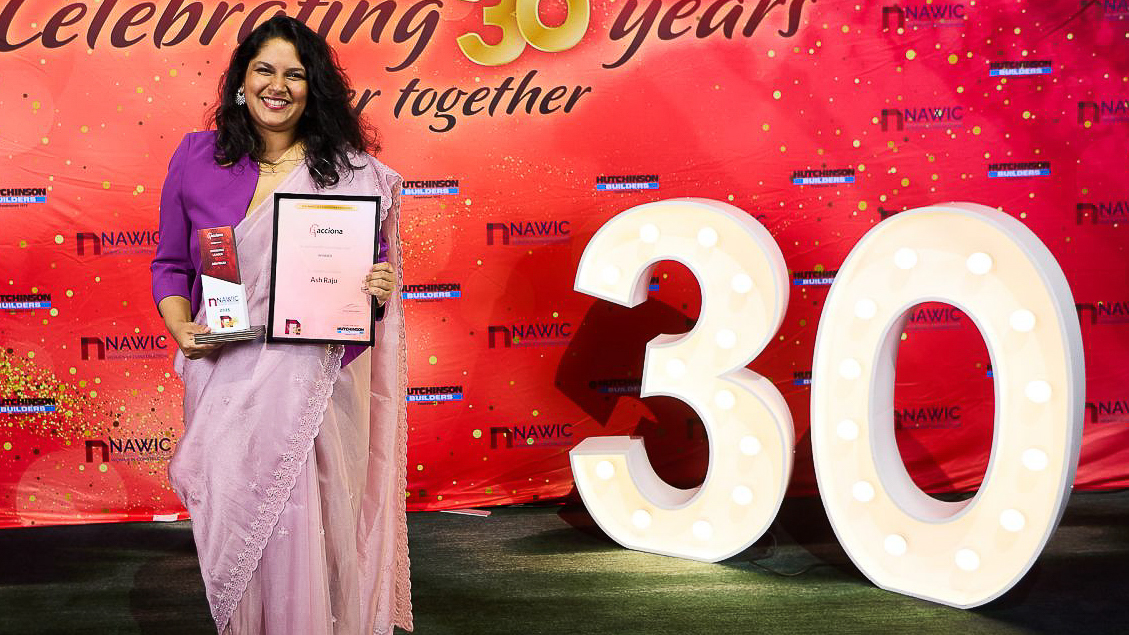 Ash Raju at the 2025 NAWIC Awards