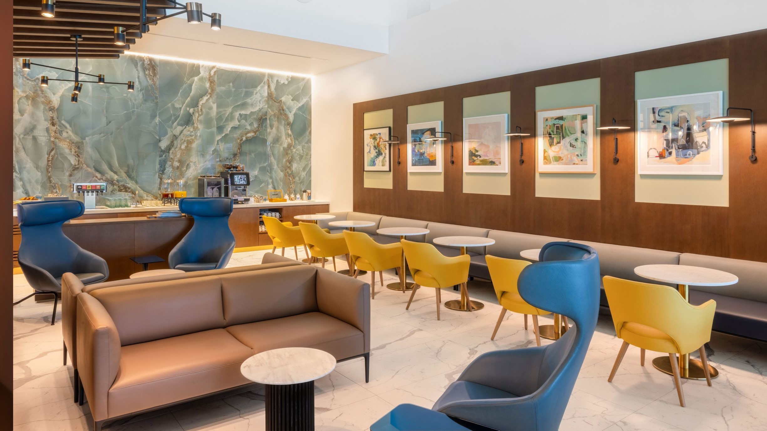 Furniture inside Escape Lounge Brisbane Airport