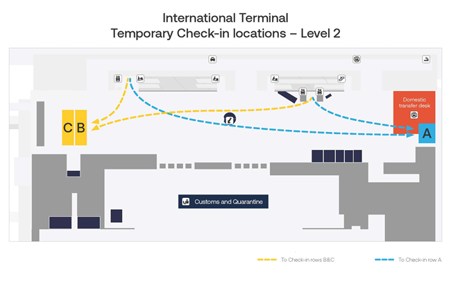 International Terminal Temporary Check In Level 2