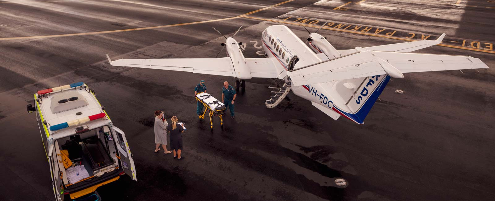 Royal Flying Doctor Service transporting patients