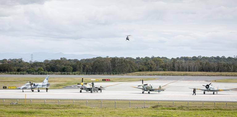 Four historic aircraft from Fighter Pilot Adventure Flights