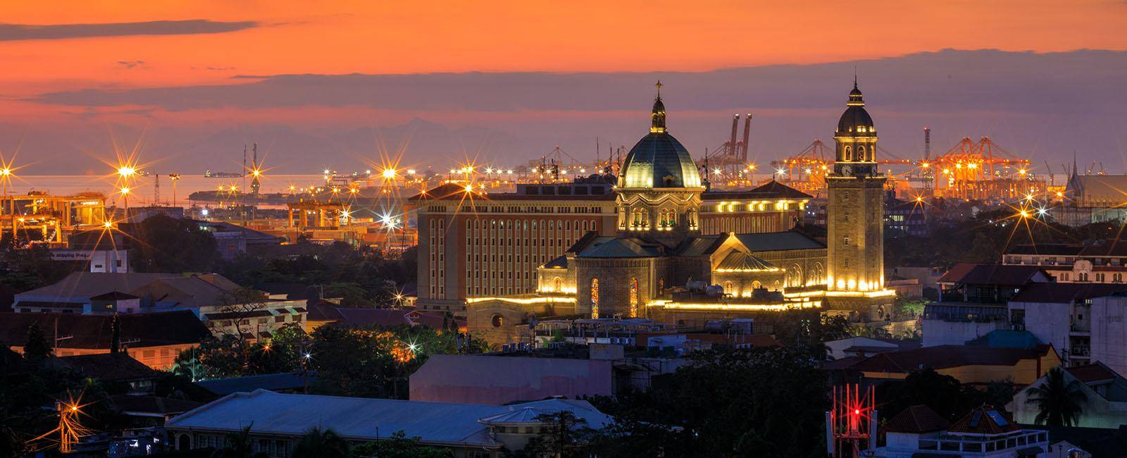 View of Manila Cathedral at sunset | Manila: The Pearl of the Orient