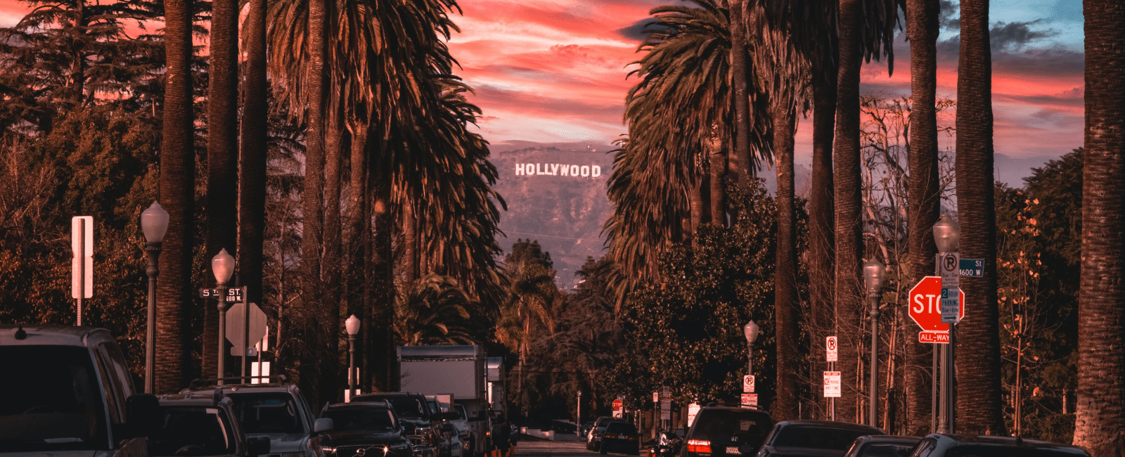 Hollywood Sign during Sunset