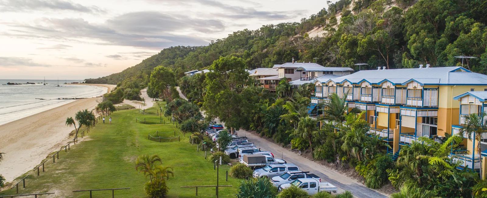 Beachfront accommodation and Tangalooma Island Resort