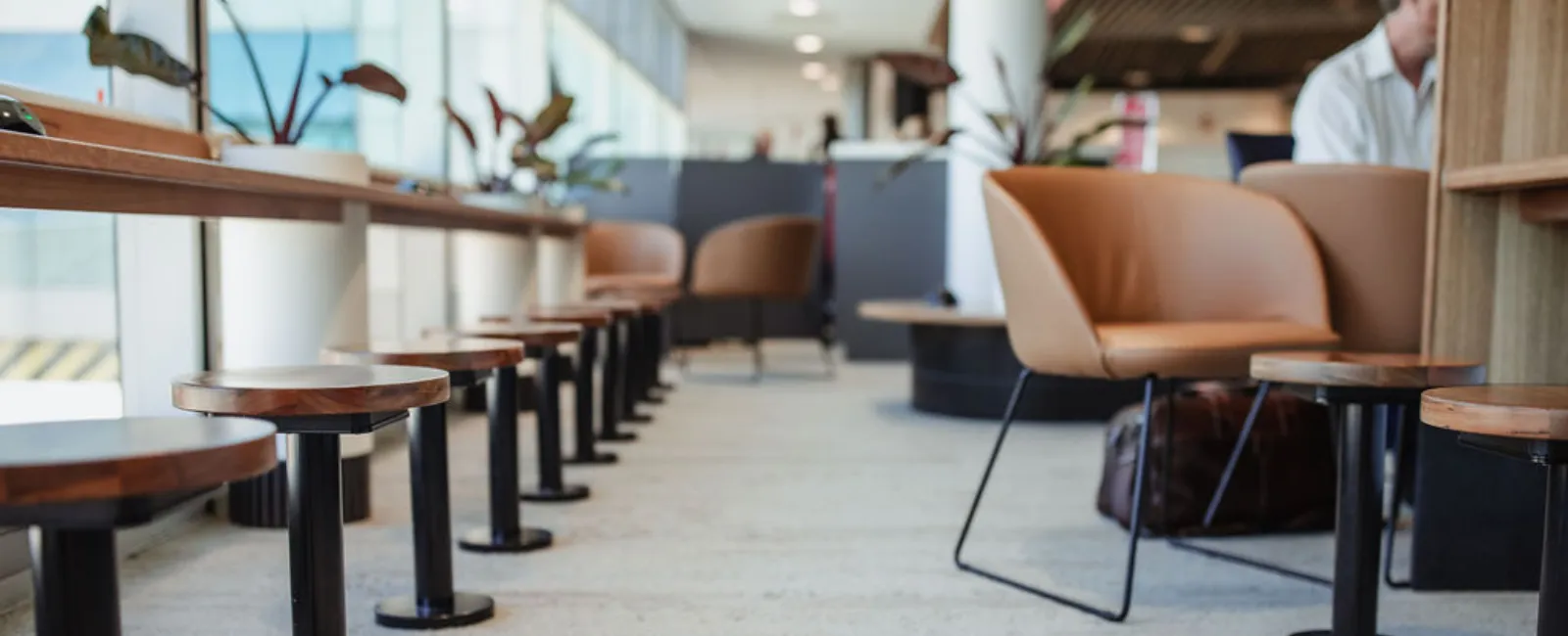 Brisbane Airport refreshed interior design, window seating