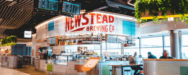 Newstead Brewing Co bar and dining area