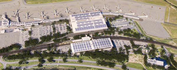 Render of the International Terminal Precinct