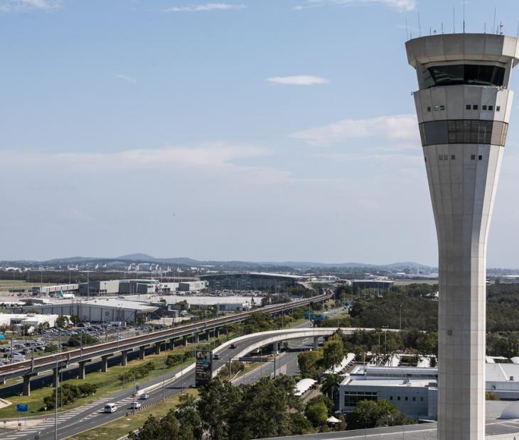 The Brisbane Tower operates 24 hours a day to keep aircraft and travellers safe