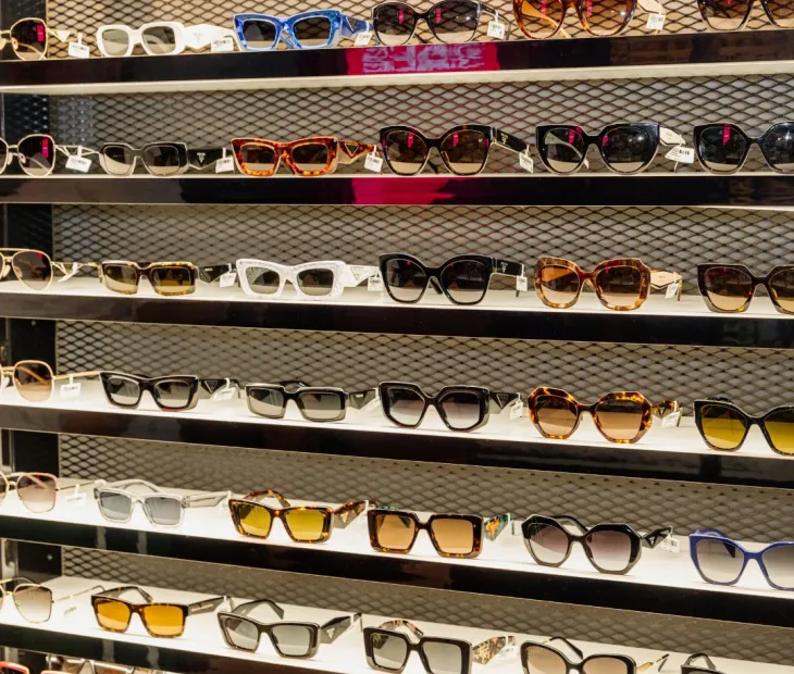 Sunglasses on display
