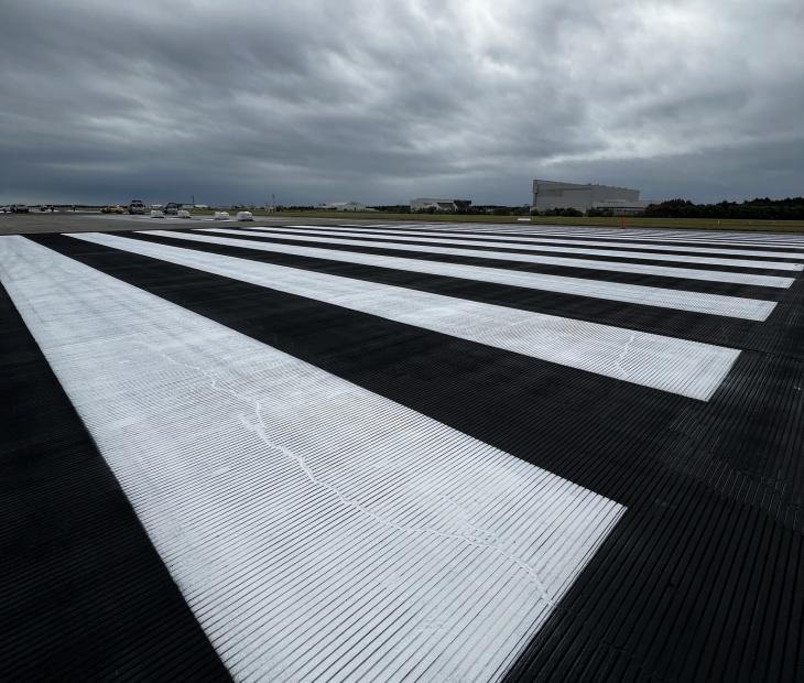 Fresh markings on the Legacy Runway Fresh markings on the Legacy Runway