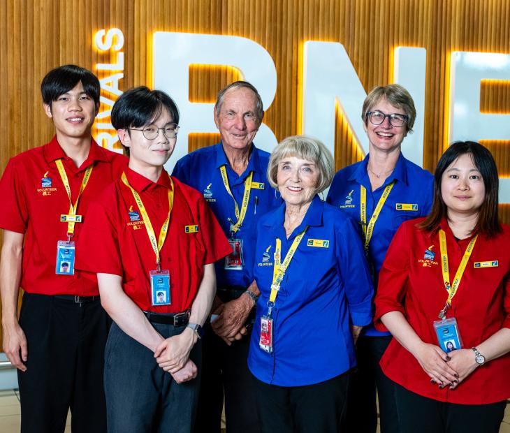 A group of Brisbane Airport Ambassadors A group of Brisbane Airport Ambassadors