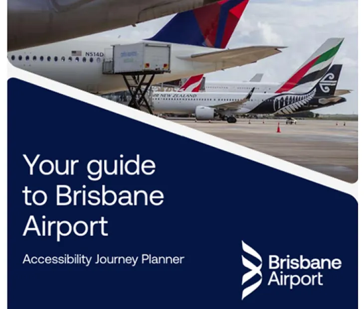 The cover of Brisbane Airport's Accessibility Journey Planner