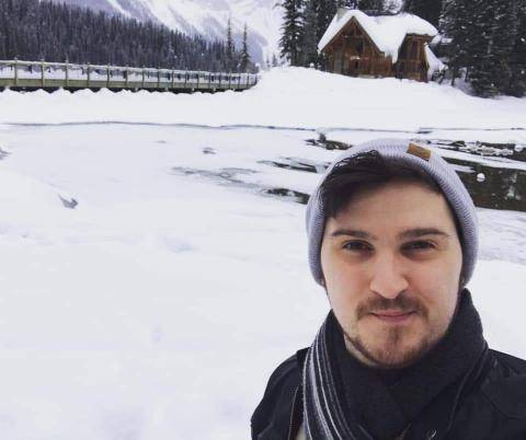 Mitchell Broom at Emerald Lake in Canada Mitchell Broom at Emerald Lake in Canada