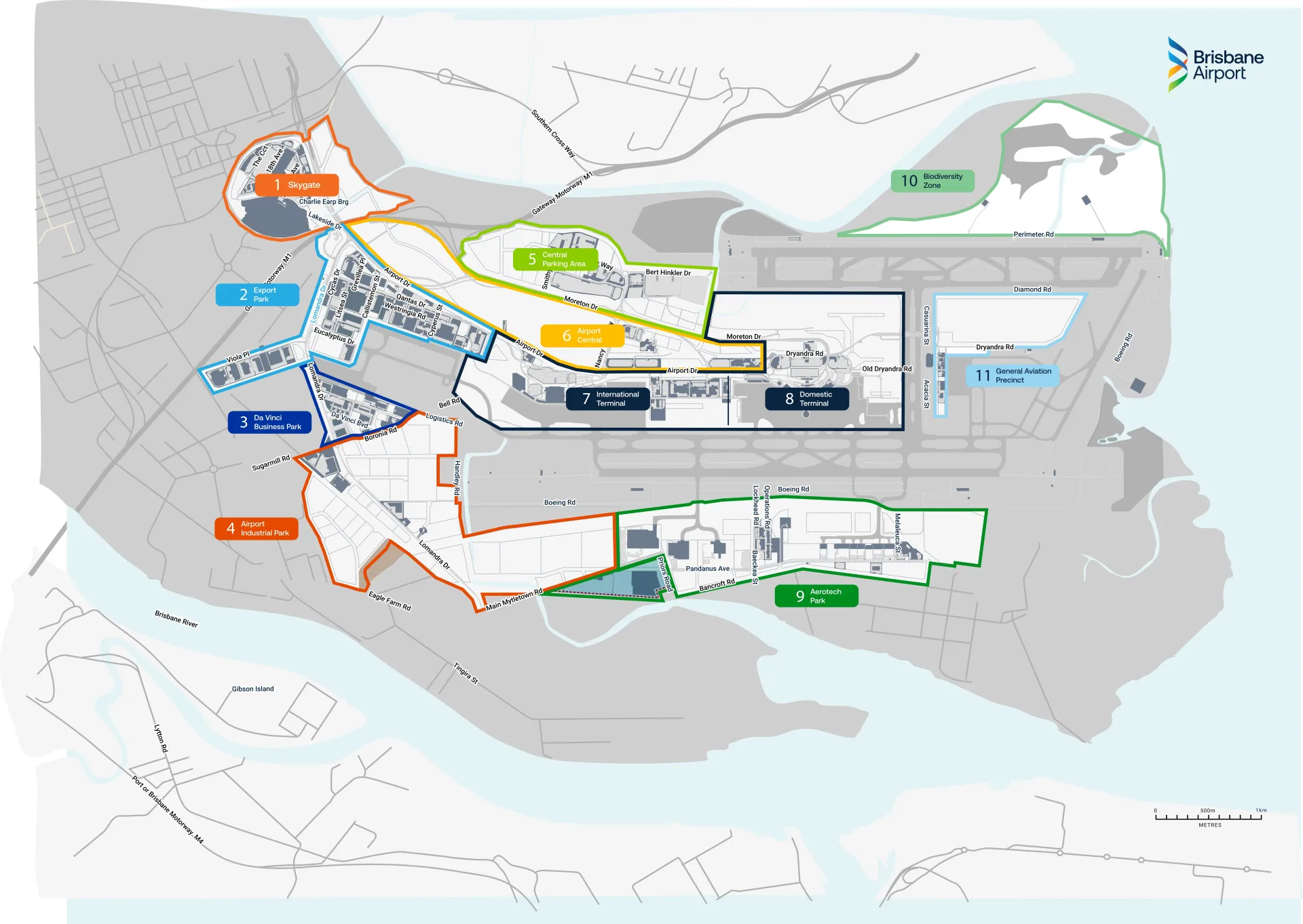 Brisbane Airport Precinct Overview Map New