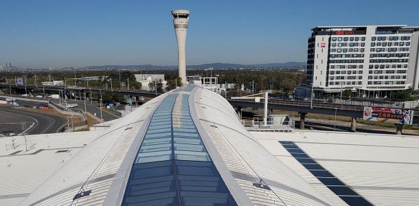 View of the Skylight from the Domestic Terminal Roof