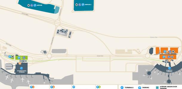 All of Airport Parking Map