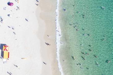 Aerial view of Burleigh Heads Beach | How to travel from BNE Airport to the Gold Coast in a day