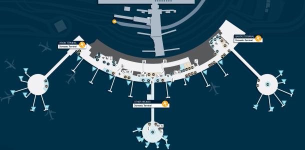 Brisbane Airport Map Domestic Terminal Level 2 0317