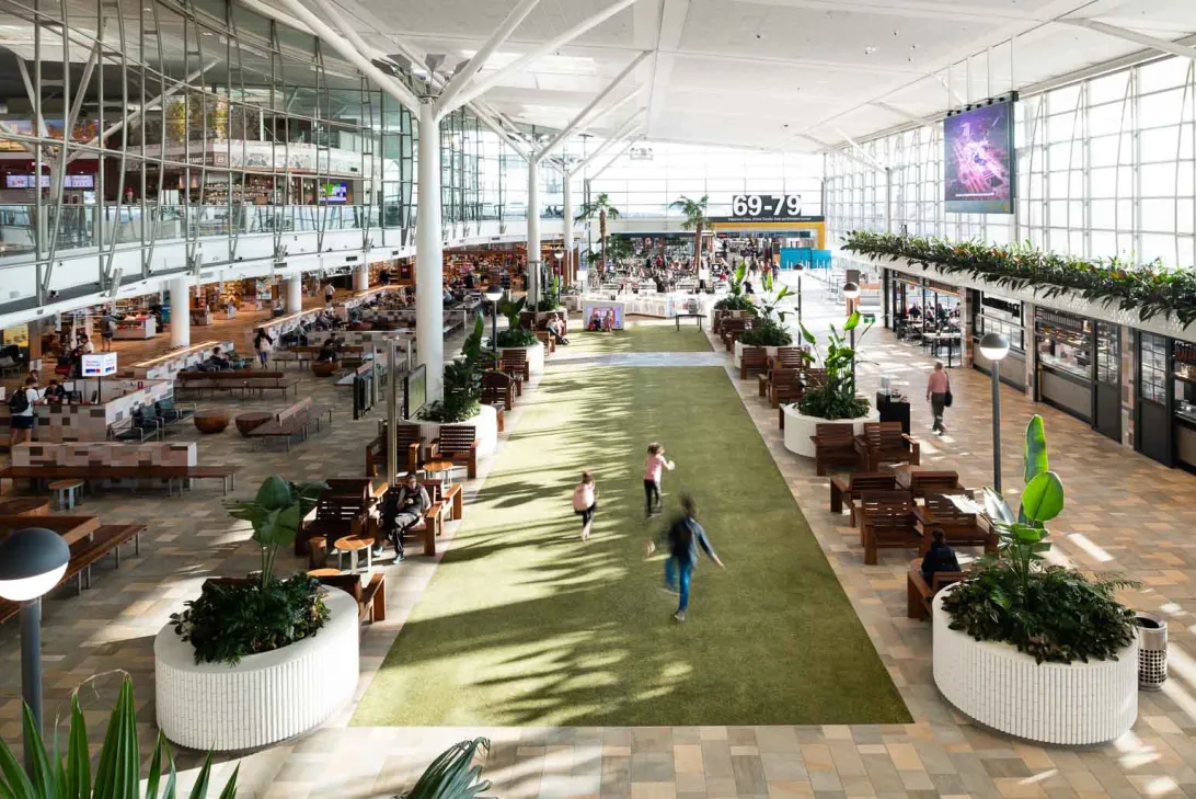 The Village Green at the International Terminal Brisbane | How to prepare for a long-haul flight