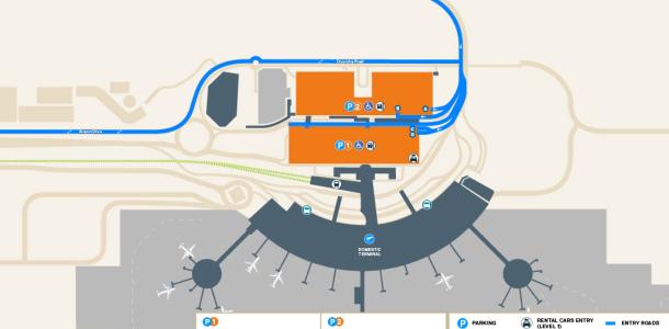 Domestic Terminal Parking Map 