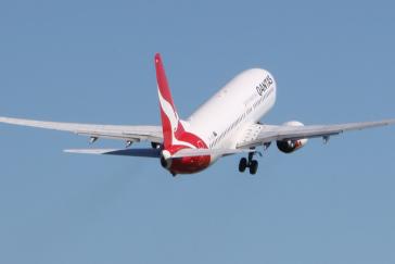 Qantas Aircraft departing Brisbane Airport