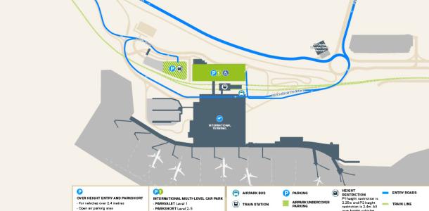 terminal d brisbane airport map Brisbane Airport Parking Maps terminal d brisbane airport map