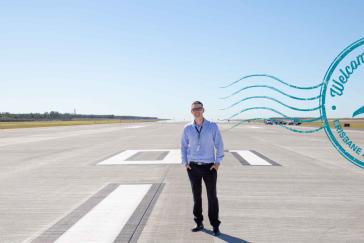 Michael Kerr on Brisbane Airport runway