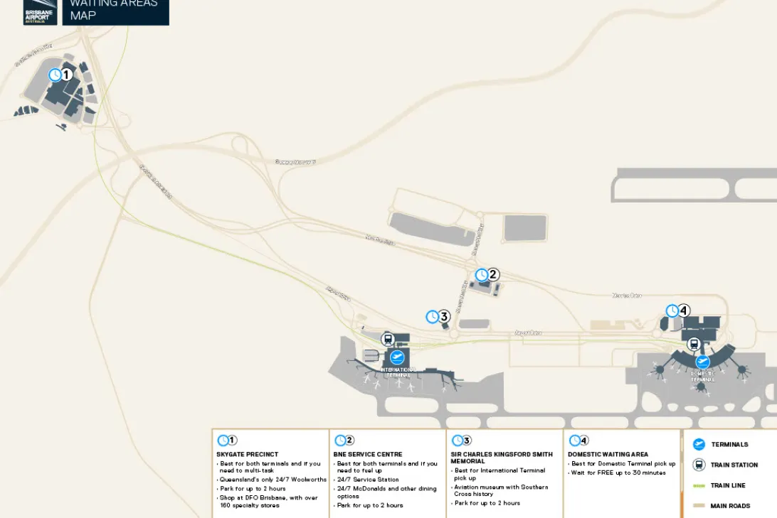 Pick Up Waiting Areas Map