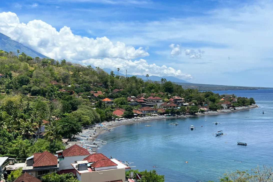 Seaside town in Bali