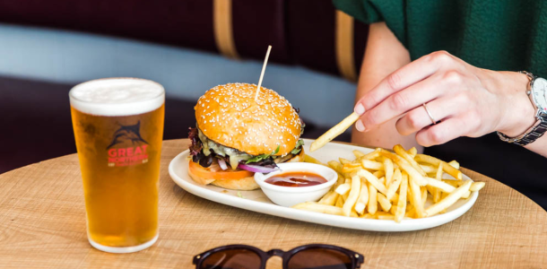 Pulled pork burger at The Lord Lamington