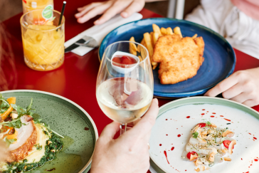 Various plates of food at The Common