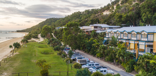 Beachfront accommodation and Tangalooma Island Resort