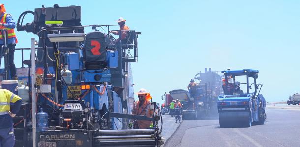 Resurfacing works on Brisbane's New Runway