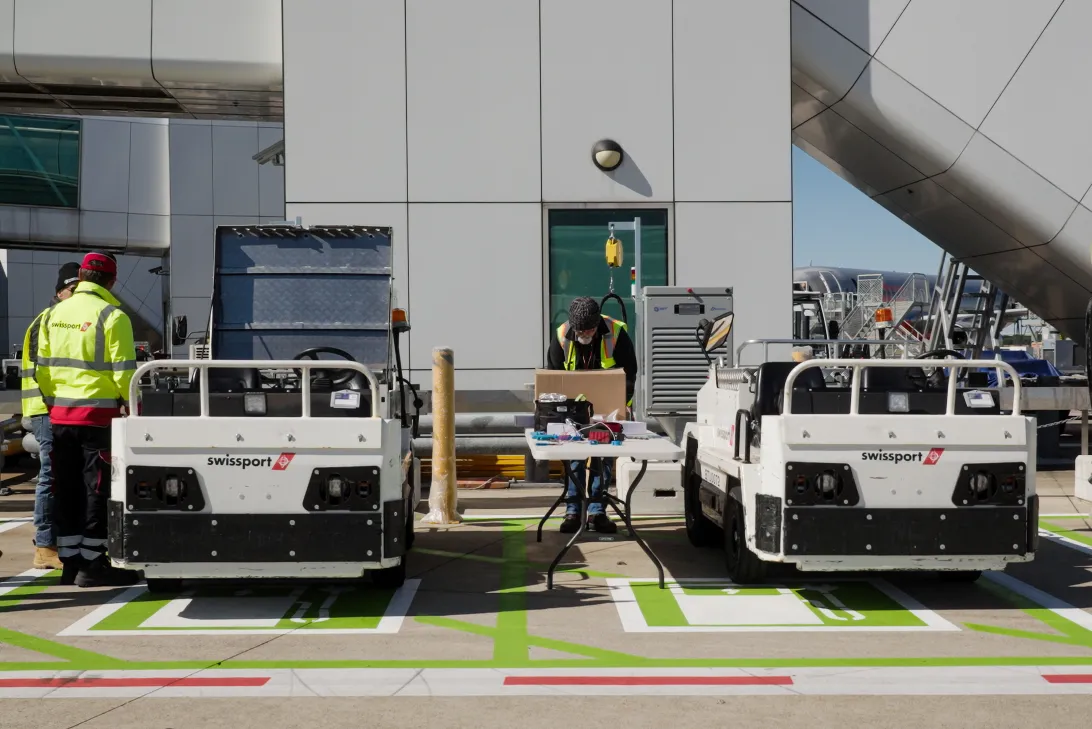 Ground Services Electrification workers